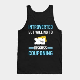 Introverted Couponing Coupon Coupons Couponer Tank Top